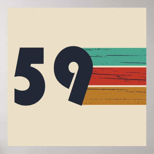 1959生まれ年のヴィンテージ ポスター (正面)