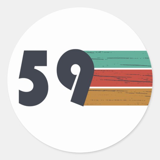 1959生まれ年のヴィンテージ ラウンドシール (正面)