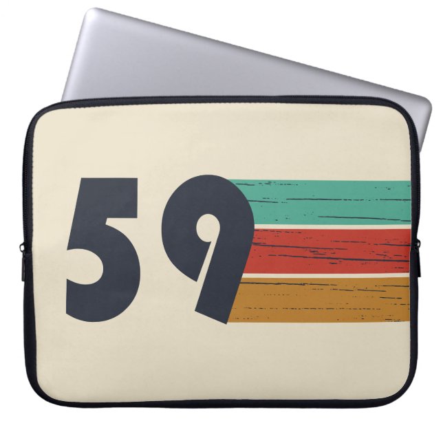 1959生まれ年のヴィンテージ ラップトップスリーブ (正面)