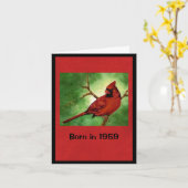 1959生まれ年の誕生日おもしろい事実 カード (黄色い花)
