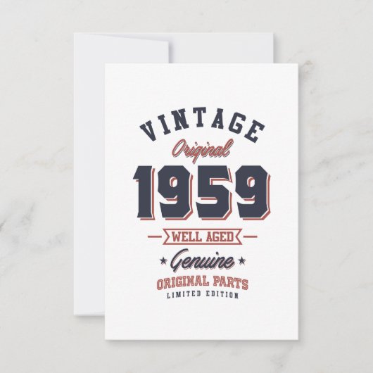 1959生まれ年誕生日 出欠カード (正面)