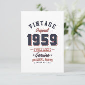 1959生まれ年誕生日 出欠カード (スタンド正面)
