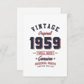 1959生まれ年誕生日 出欠カード (正面/裏面)