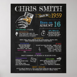 1959生まれ年61歳の誕生日パーティーに男性がサイン ポスター