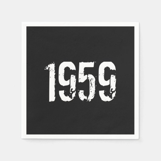 1959生まれ年 スタンダードカクテルナプキン (正面)