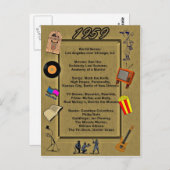 1959素晴らしイベント誕生日 ポストカード (正面/裏面)