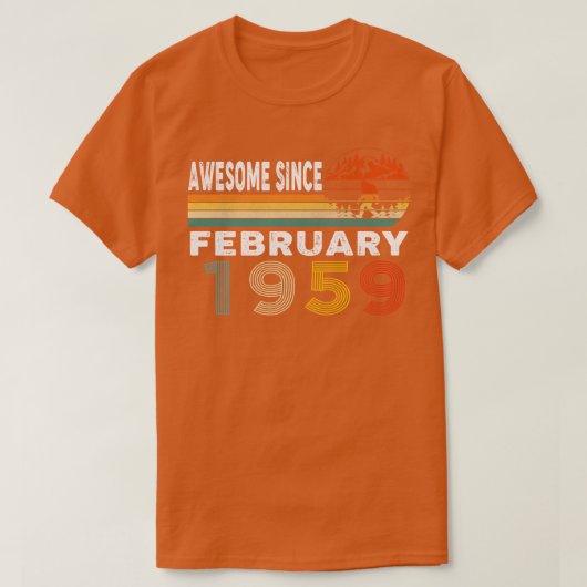 1959素晴らし年2月以来 Tシャツ (デザイン正面)