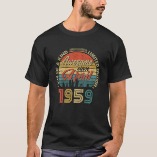 1959素晴らし年4月以来ヴィンテージ63番目の誕生日 Tシャツ