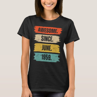 1959素晴らし年6月64歳64歳の誕生日 Tシャツ