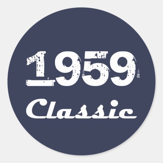 1959 クラシック 60歳の誕生日お祝い ラウンドシール (正面)