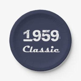 1959 クラシック 60歳の誕生日パーティーのお祝い ペーパープレート