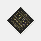 1959 パーソナライズされた 60番目の誕生日 スタンダードカクテルナプキン (角)