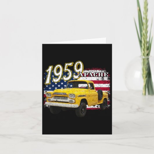 1959 59 Apache Truck 4th Of 7月アメリカ カード (正面)