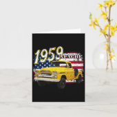 1959 59 Apache Truck 4th Of 7月アメリカ カード (黄色い花)