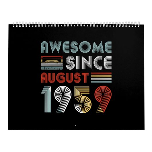 1959 63素晴らし誕生日以威厳がある来のヴィンテージ カレンダー (カバー)