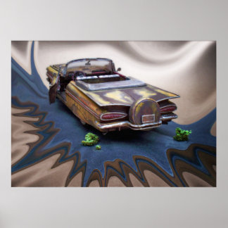 1959 Chevy Impala, junkyard Car, クラシック車,アート ポスター