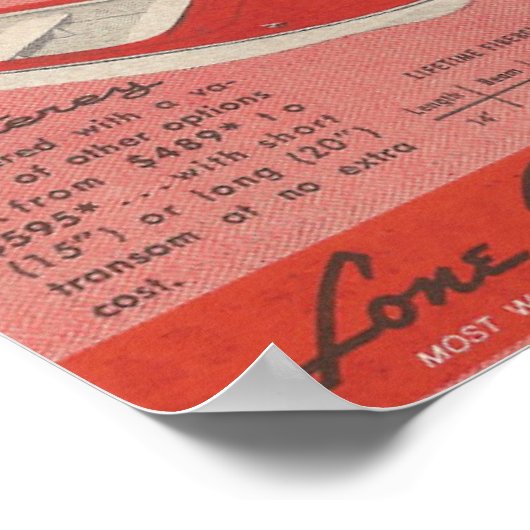 1959 Lone Star Boats Ad ポスター (角)