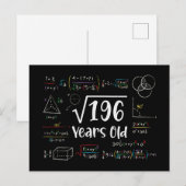 196の平方根 14歳の誕生日 14歳のギフト ポストカード (正面/裏面)