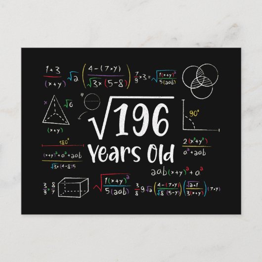 196の平方根 14歳の誕生日 14歳のギフト ポストカード (正面)