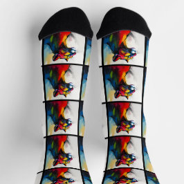1960のスタイルGroovy抽象芸術クーガー ソックス
