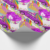 1960のテーマGroovy Girlパーティー誕生日 ラッピングペーパー (角)