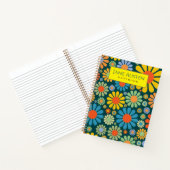 1960のヴィンテージ壁紙ノートブパーソナライズされたック ノートブック (内部)