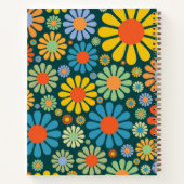 1960のヴィンテージ壁紙ノートブパーソナライズされたック ノートブック (裏面)