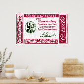 1960エイブラハムリンカーンアメリカクレド ポスター (キッチン)