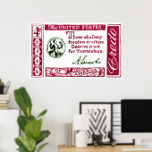 1960エイブラハムリンカーンアメリカクレド ポスター (ホームオフィス)