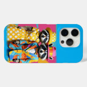 1960カラフル年アライグマモダン Case-Mate iPhoneケース (裏面 (横))
