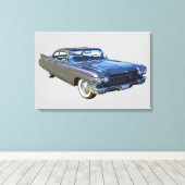 1960キャデラックラグジュアリーカー キャンバスプリント (インサイチュ (ウッドフロア))