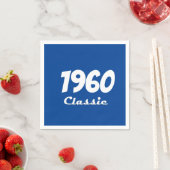1960クラシック年60th Birthday Partyお祝い スタンダードカクテルナプキン (インサイチュ)