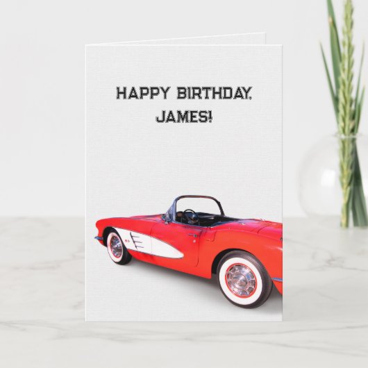 1960コルベ赤と白ット カード (正面)