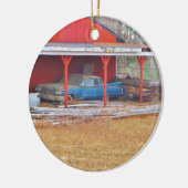 1960ブルーサダンドデビルアンティーク車 セラミックオーナメント (左)