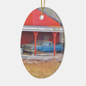 1960ブルーサダンドデビルアンティーク車 セラミックオーナメント (左)