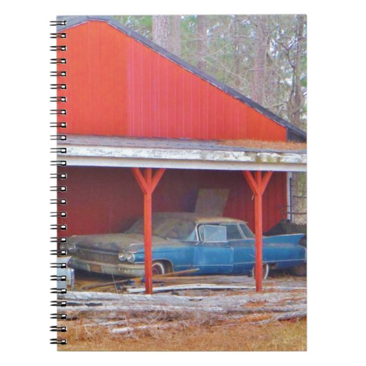 1960ブルーサダンドデビルアンティーク車 ノートブック (正面)