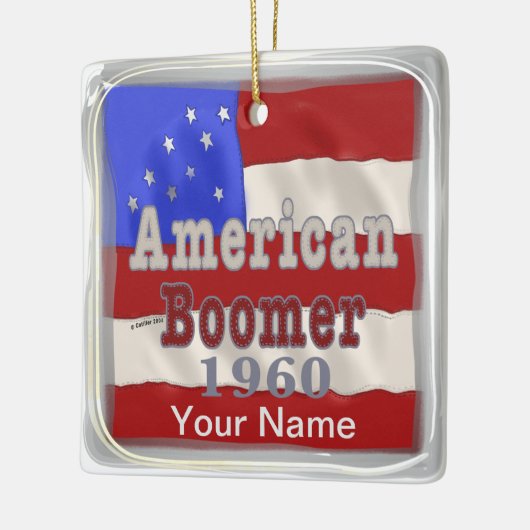 1960ベビーブーマー誕生日カスタムオーナメント セラミックオーナメント (左)