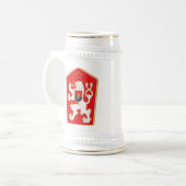 1960マグチェコスロバキアの紋章付き外衣 ビールジョッキ (正面左)