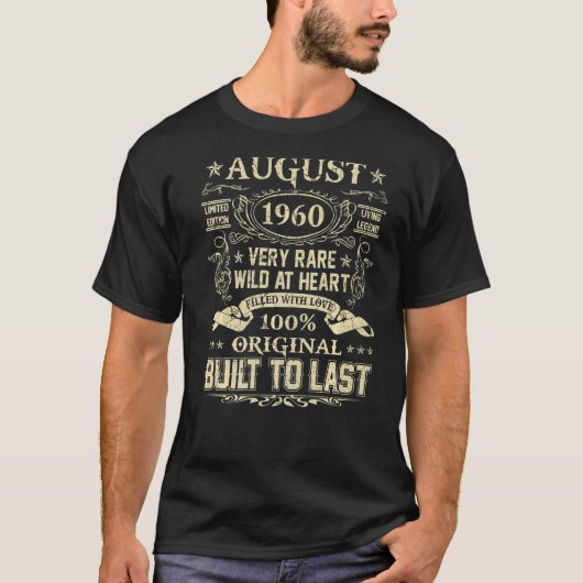 1960威厳がある年62歳62誕生日 Tシャツ (正面)