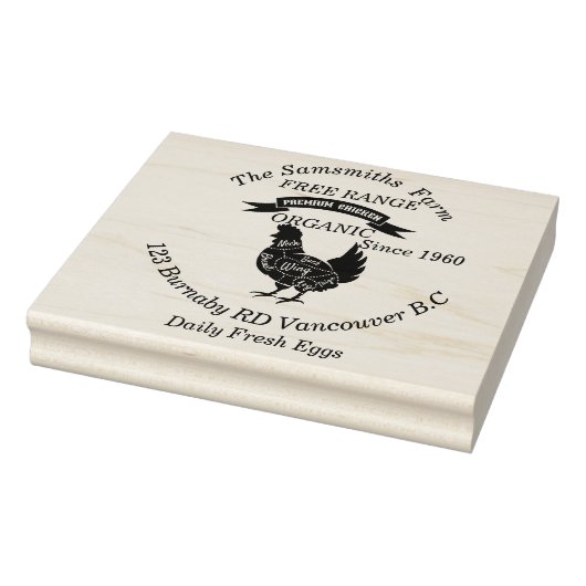 1960年からファミリービジネスチキン卵農場 ラバースタンプ (スタンプ)