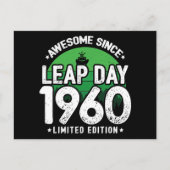 1960年から素晴らしいうるう年2月29日誕生日 ポストカード (正面)