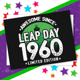 1960年から素晴らしいうるう年2月29日誕生日 ポストカード