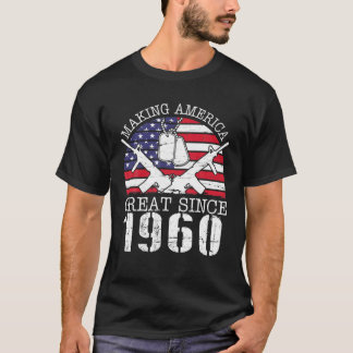 1960年から素晴らしアメリカをハッピーバースデー60 Tシャツ