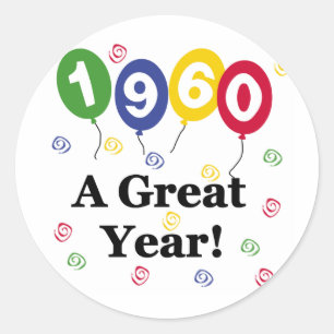 1960年すばらしい年の誕生日 ラウンドシール