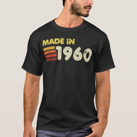 1960年に作られたヴィンテージ60誕生日 Tシャツ (正面)