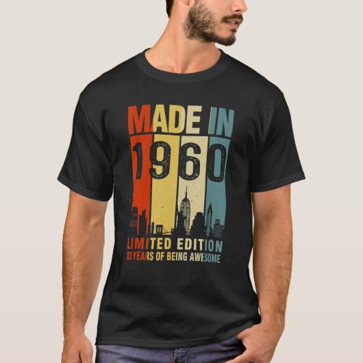 1960年に作られた63年のレトロ素晴らし Tシャツ (正面)