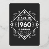 1960年に製作された本物 箔招待状 (正面)