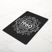 1960年に製作された本物 箔招待状 (回転した状態)