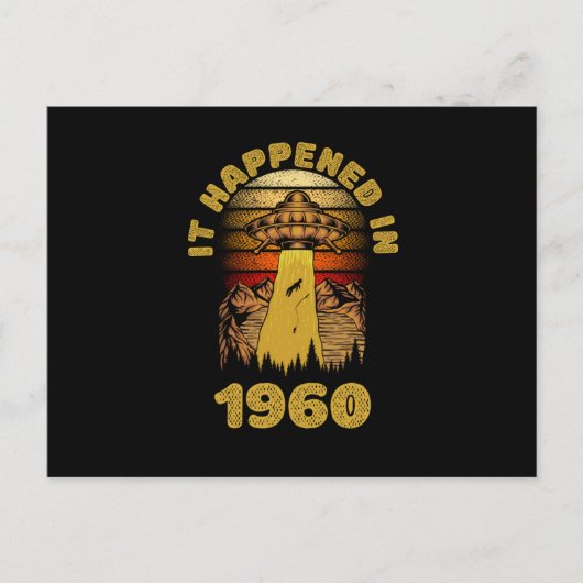 1960年に起きたUFOエイリアン ポストカード (正面)