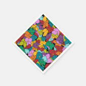 1960年のカラーパレインスパイアット抽象芸術 スタンダードカクテルナプキン (角)